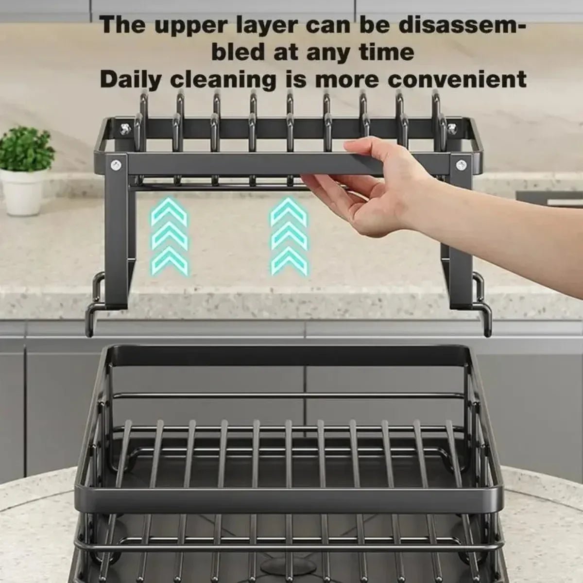 Adjustable Dish Drying Rack - Stainless Steel - Handy House