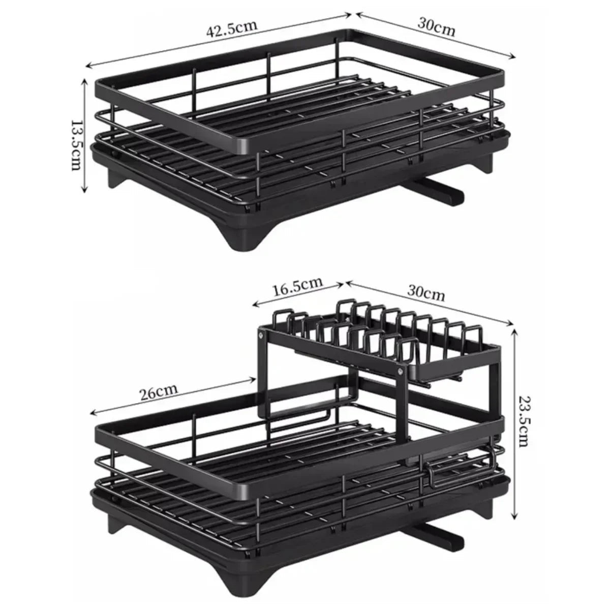 Adjustable Dish Drying Rack - Stainless Steel - Handy House