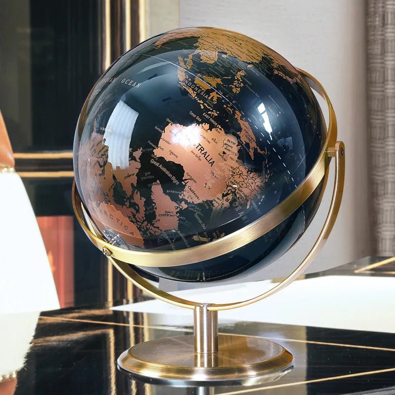 Desktop Retro World Globe Decor - Handy House
