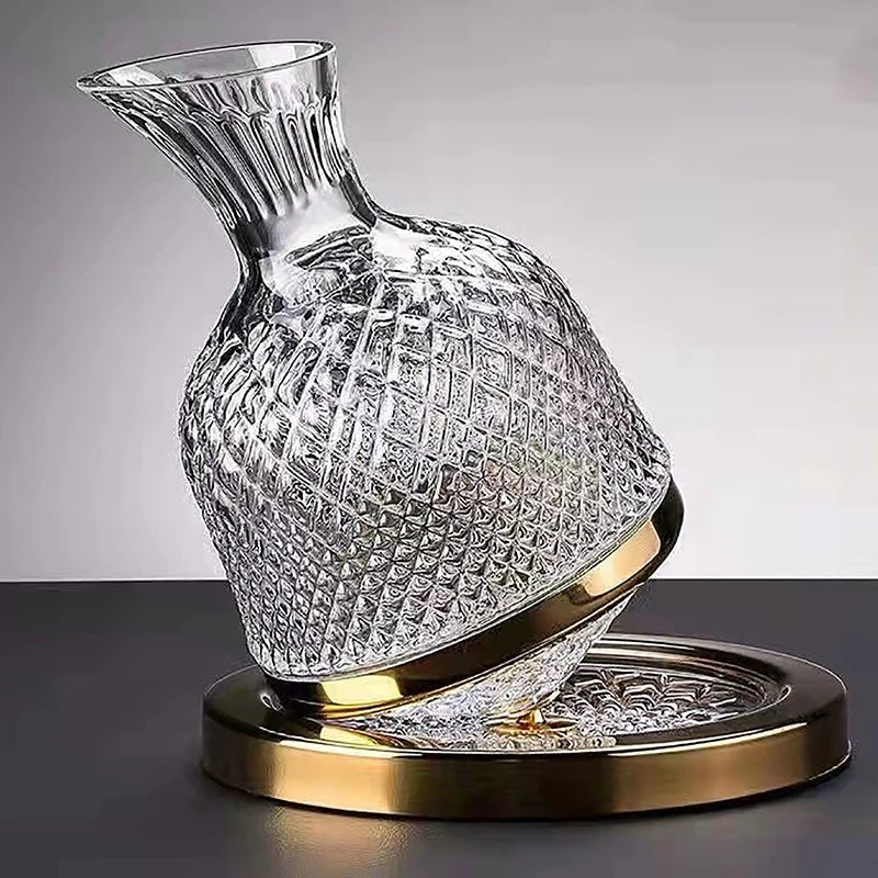 Premium Crystal Rotating Decanter - Handy House