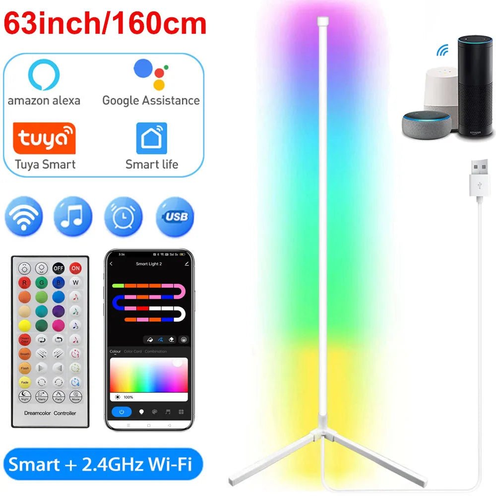 Smart Dimmable Corner Floor Lamp - Handy House