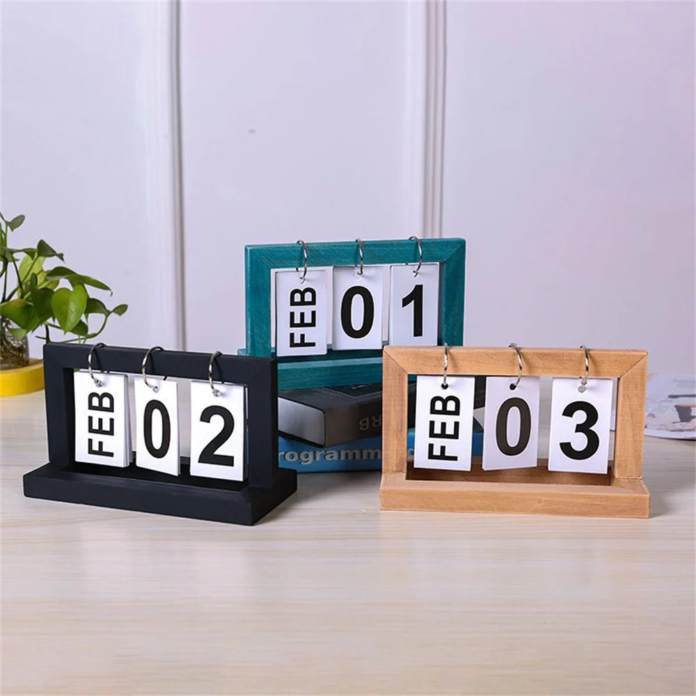 Wooden Flip Calendar - Month and Date - Handy House