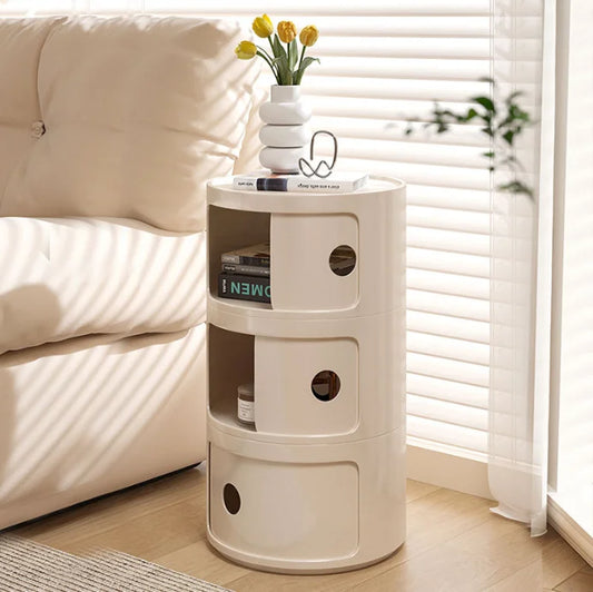 Round Living Room Side Table and Organiser - Handy House