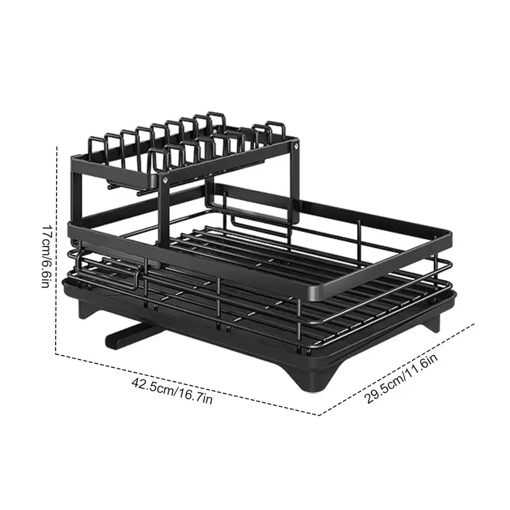 Adjustable Dish Drying Rack - Stainless Steel - Handy House