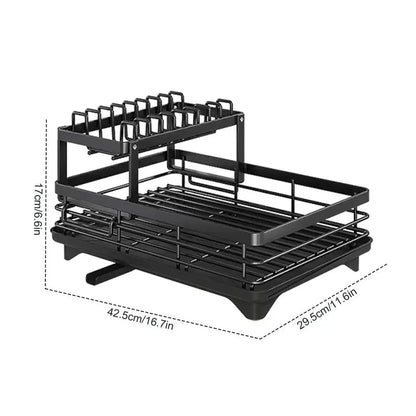 Adjustable Dish Drying Rack - Stainless Steel - Handy House