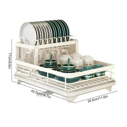 Adjustable Dish Drying Rack - Stainless Steel - Handy House