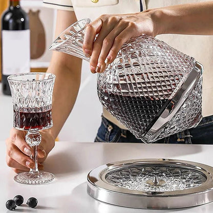 Premium Crystal Rotating Decanter - Handy House