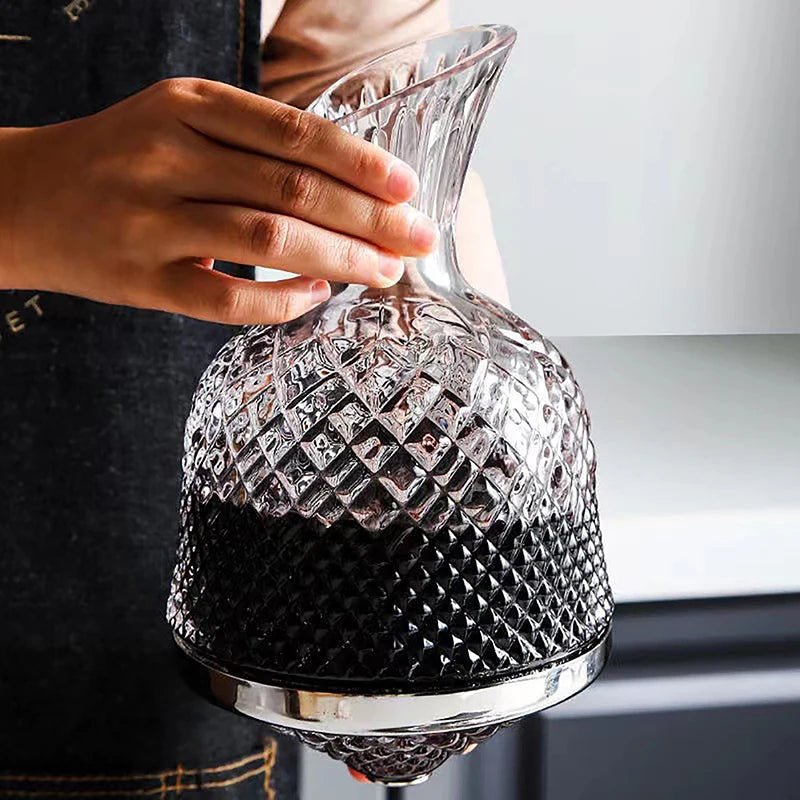 Premium Crystal Rotating Decanter - Handy House