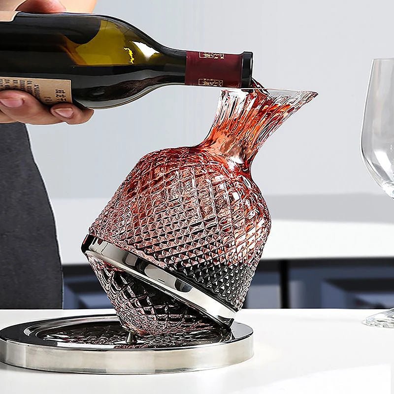 Premium Crystal Rotating Decanter - Handy House