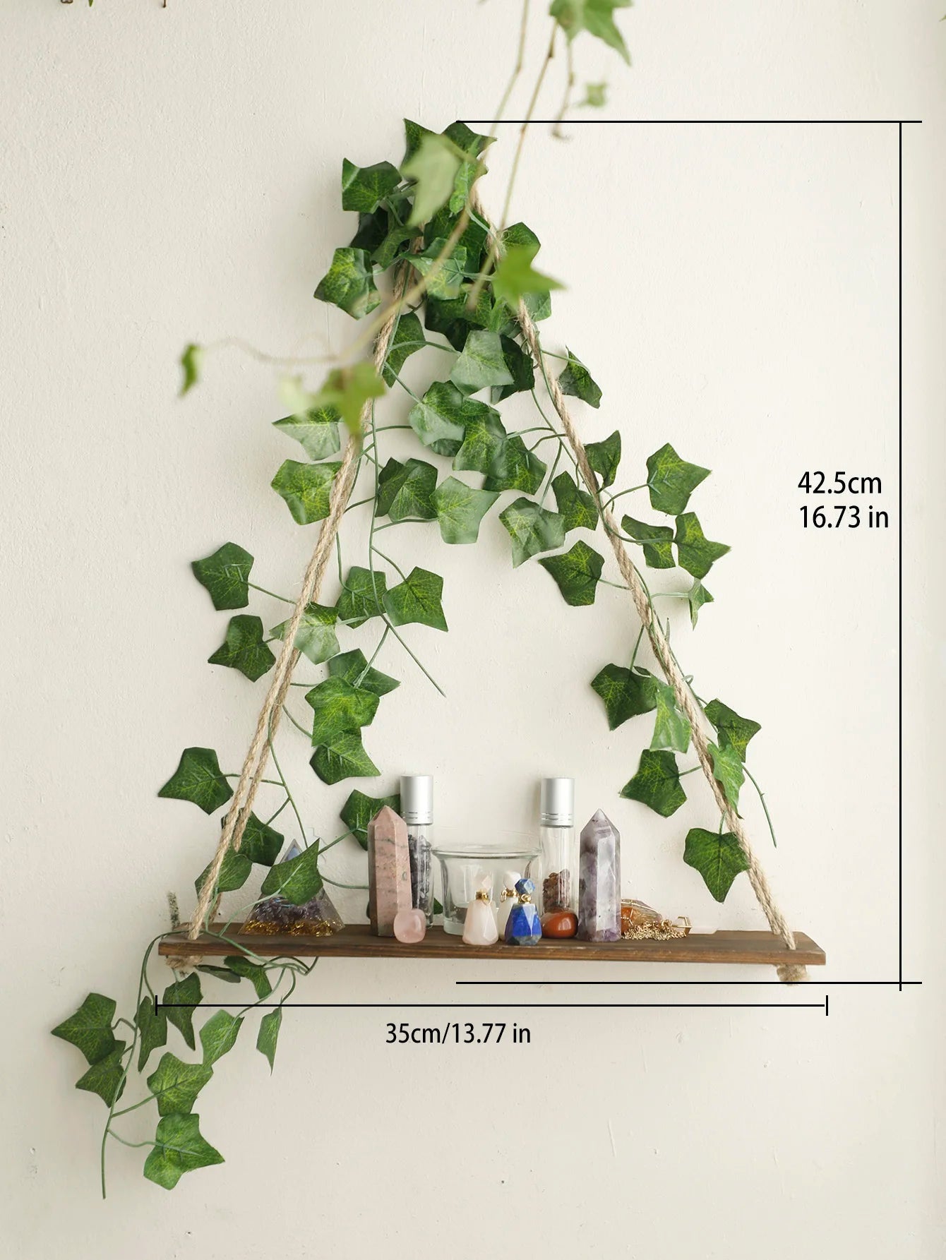 Wood Shelf LED Leaf Hanging Decoration - Handy House