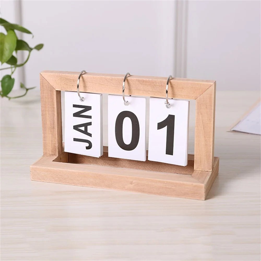 Wooden Flip Calendar - Month and Date - Handy House