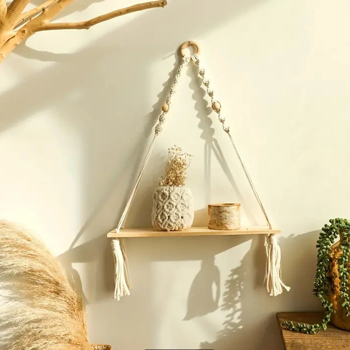 Zen Inspired Hanging Shelf Decoration - Handy House