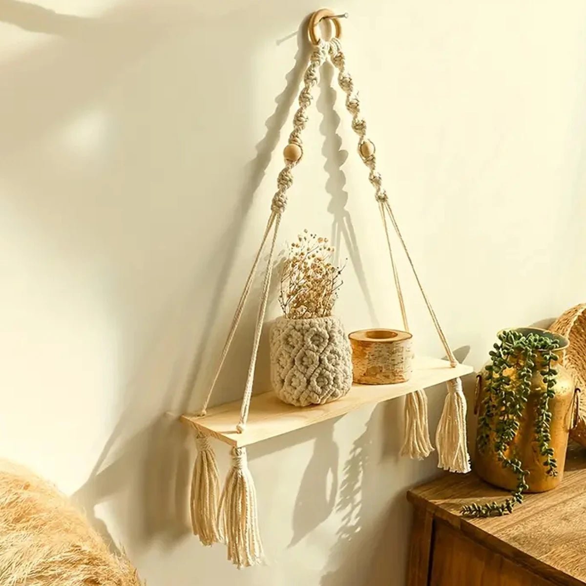Zen Inspired Hanging Shelf Decoration - Handy House