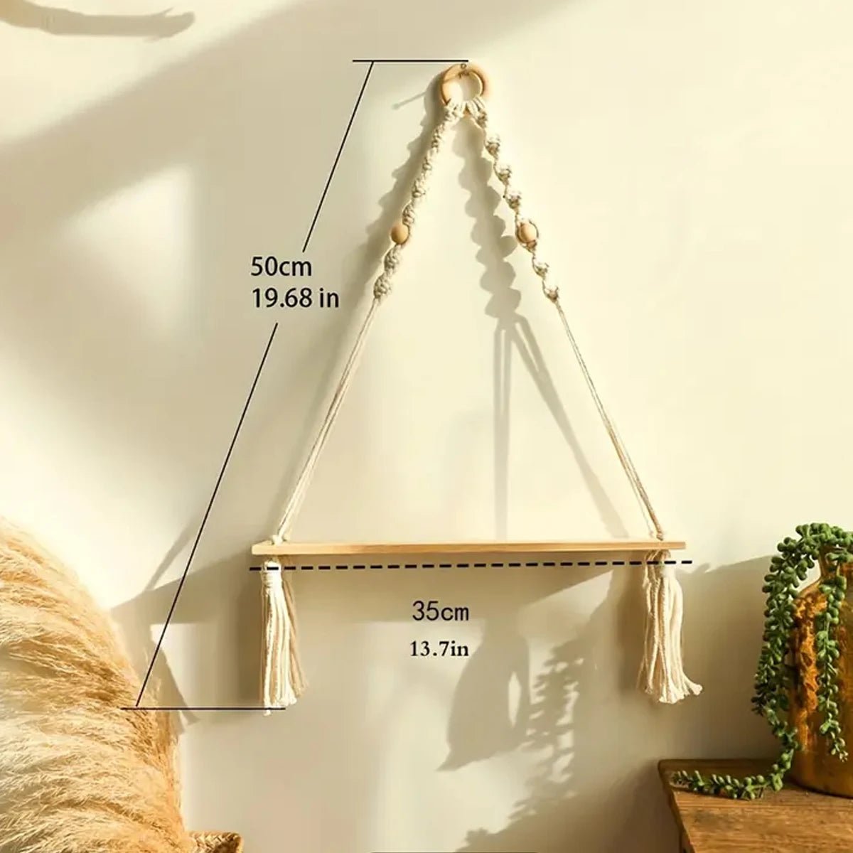 Zen Inspired Hanging Shelf Decoration - Handy House